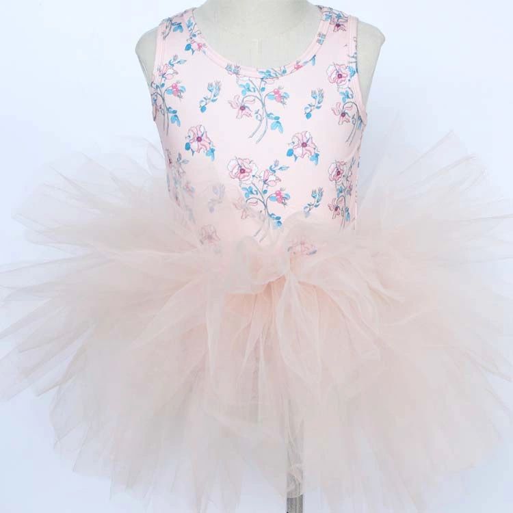 Bella Italian Floral sleeveless tutu dress leotard